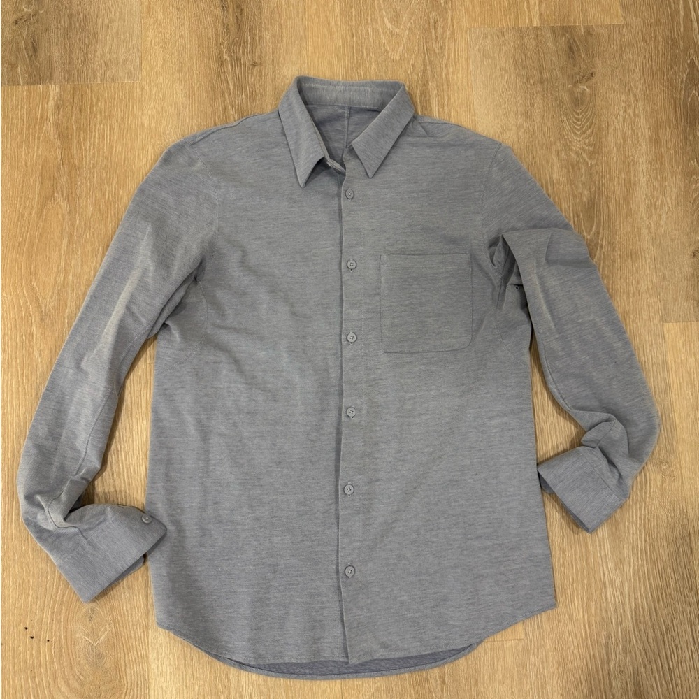 lululemon athletica Blue Long-Sleeve Button-Down Shirt